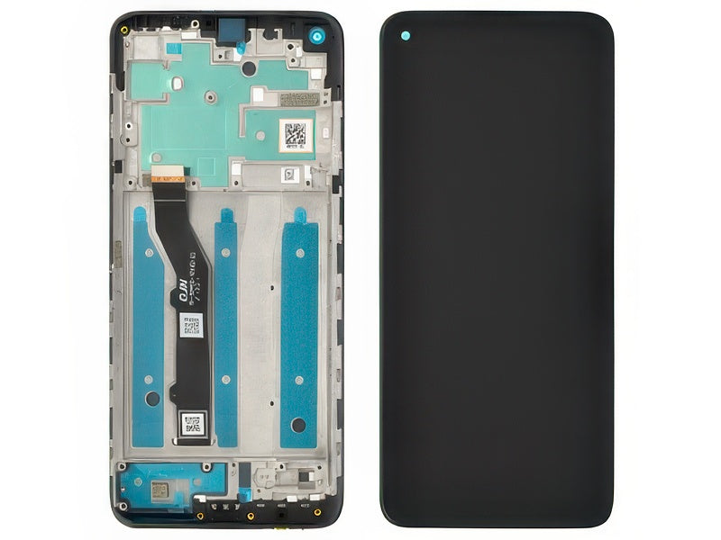 Lcd + Touch Screen + Frame Nero per Motorola Moto G9 Plus
