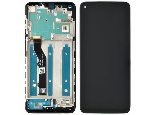 Lcd + Touchscreen + Frame Nero per Motorola Moto G9 Plus