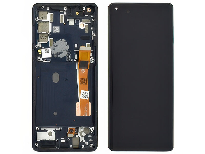 Lcd + Touchscreen + Frame Nero per Motorola Edge