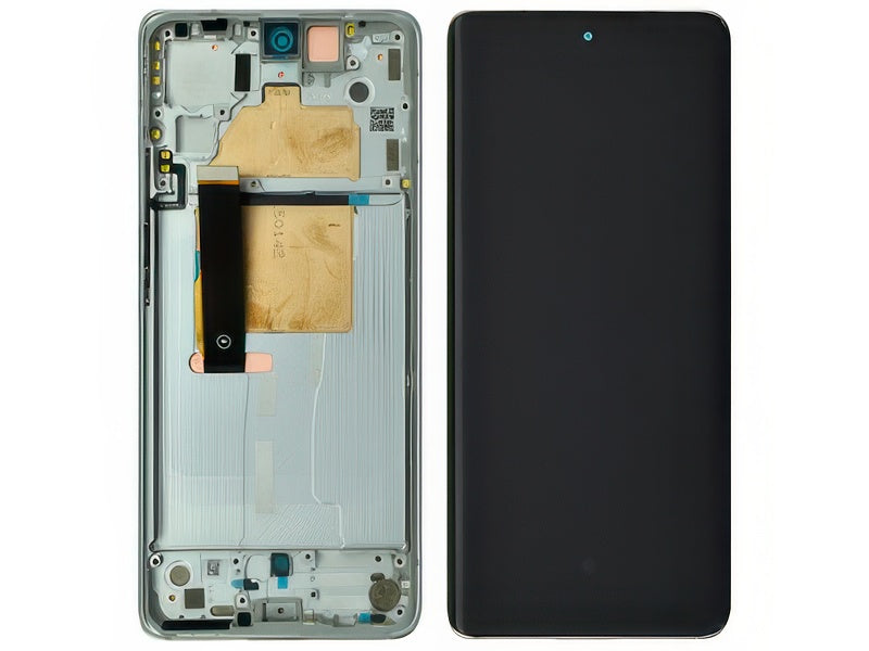 Lcd + Touch Screen + Frame + Tasti Laterali Aurora Bianco per Motorola Edge 30 Fusion
