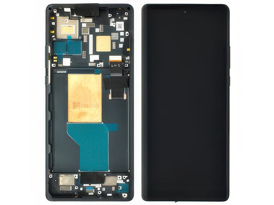 Lcd + Touch Screen + Frame + Tasti Laterali Interstellar Nero per Motorola Edge 30 Ultra