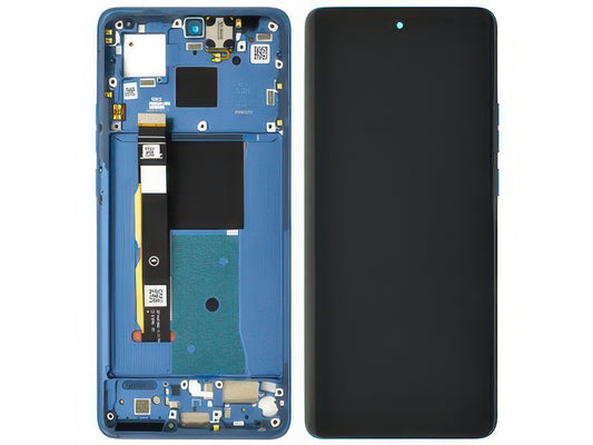 Lcd + Touch Screen + Frame + Tasti Laterali + Altoparlante Lunar Blu per Motorola Edge 40