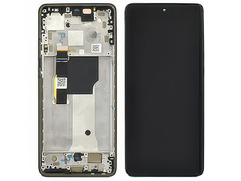 Lcd + Touch Screen + Frame + Tasti Laterali Soothing Sea per Motorola Edge 40 Neo