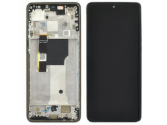 Lcd + Touch Screen + Frame + Tasti Laterali Soothing Sea per Motorola Edge 40 Neo