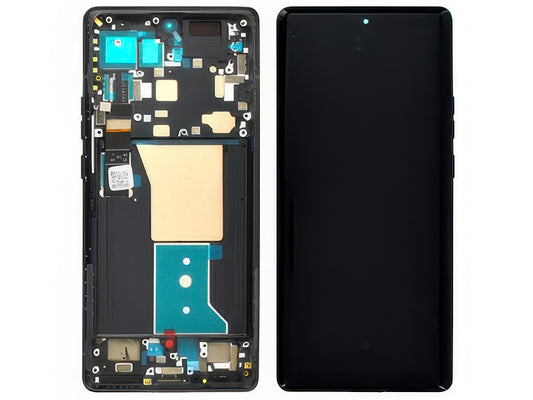 Lcd + Touch Screen + Frame + Tasti Laterali Interstellar Nero per Motorola Edge 40 Pro - Compatibile