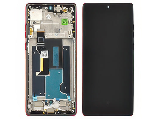Lcd + Touch Screen + Frame Hot Rosa per Motorola Edge 50 Fusion