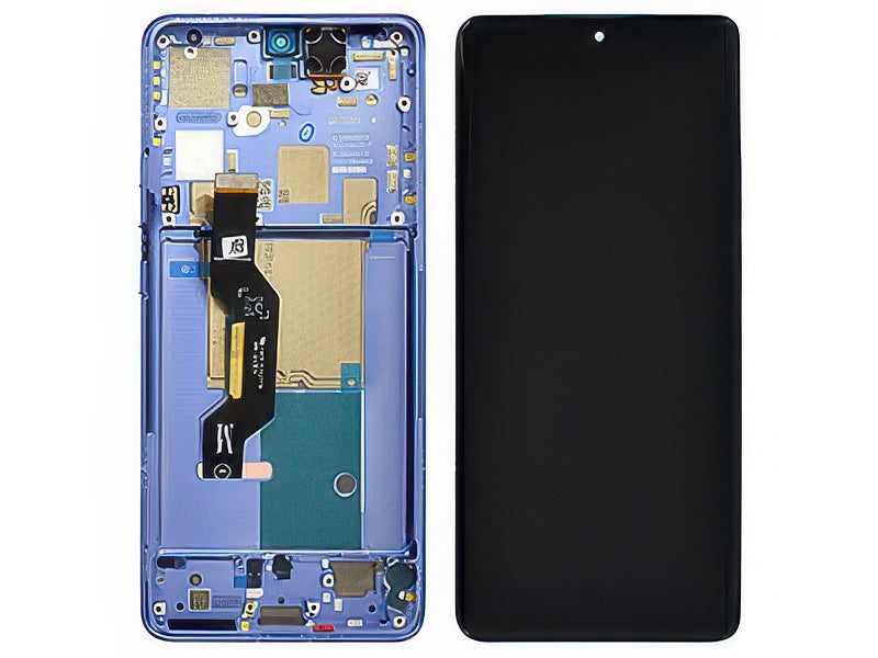 Lcd + Touch Screen + Frame + Tasti Laterali Luxe Lavender per Motorola Edge 50 Pro