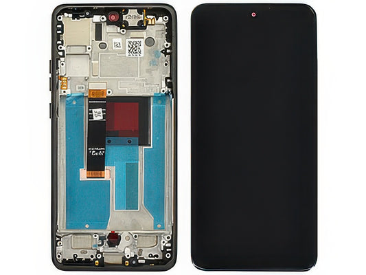 Lcd + Touch Screen + Frame + Tasti Laterali Mocha Mousse per Motorola Edge 50 Neo
