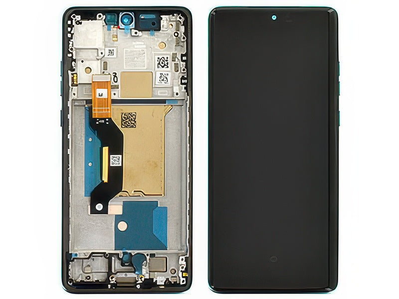 Lcd + Touch Screen + Frame + Tasti Laterali Amazonite per Motorola Edge 60 Fusion