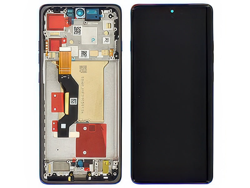 Lcd + Touch Screen + Frame + Tasti Laterali Dazzling Blu per Motorola Edge 60 Pro