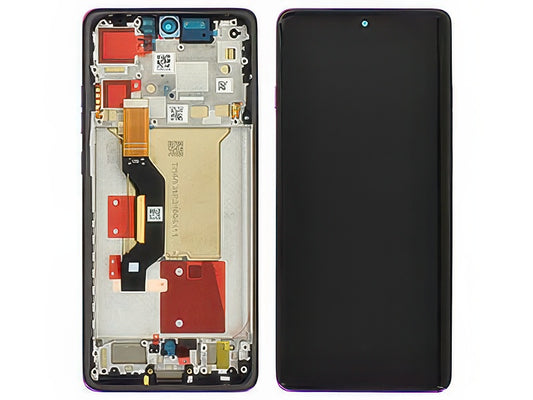 Lcd + Touch Screen + Frame + Tasti Laterali Sparkling Grape per Motorola Edge 60 Pro