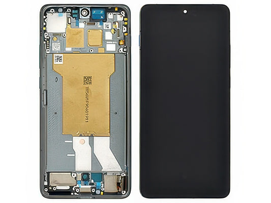 Lcd + Touch Screen + Frame + Tasti Laterali Gadget Grigio per Motorola Edge 70 5G