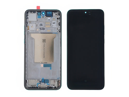 Lcd + Touch Screen + Frame + Tasti Laterali Sporting Verde per Motorola Edge 70 Fusion XT2605-1