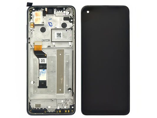 Lcd + Touchscreen + Frame Denim Blu per Motorola One Action