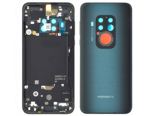 Cover Batteria + Frame + Tasti Laterali + Vibrazione Electric Grigio per Motorola One Zoom