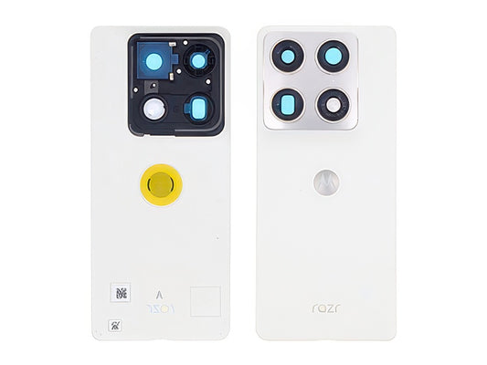 Cover Batteria + Vetrino Camera Lily Bianco per Motorola Razr Fold