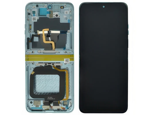 Lcd + Touch Screen + Frame + Tasti Laterali Glacier Blu per Motorola Razr 40 Ultra