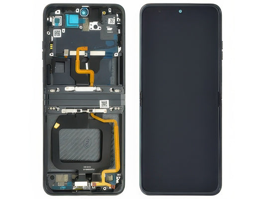 Lcd + Touch Screen + Frame + Tasti Laterali Infinite Nero per Motorola Razr 40 Ultra