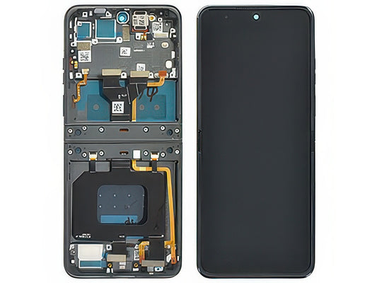 Lcd + Touch Screen + Frame + Tasti Laterali Koala Grigio per Motorola Razr 50