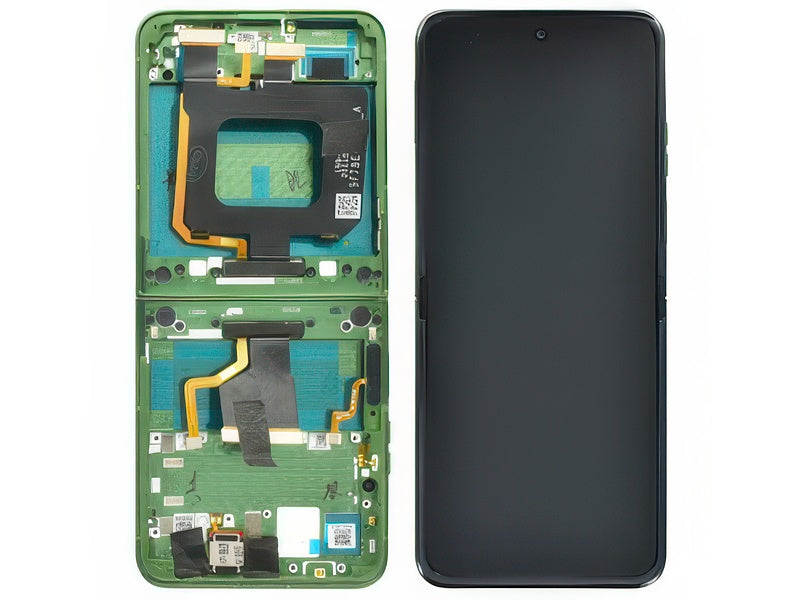 Lcd + Touch Screen + Frame + Tasti Laterali Spring Verde per Motorola Razr 50 Ultra