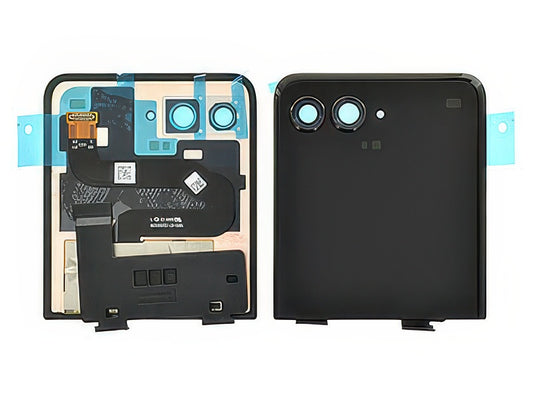 Lcd Esterno + Cover Superiore + Vetrino Camera Nero per Motorola Razr 50 Ultra