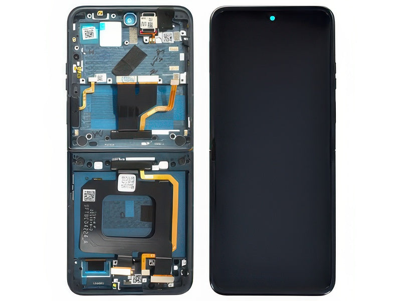 Lcd + Touch Screen + Frame + Tasti Laterali Midnight Blu per Motorola Razr 50 Ultra - Compatibile