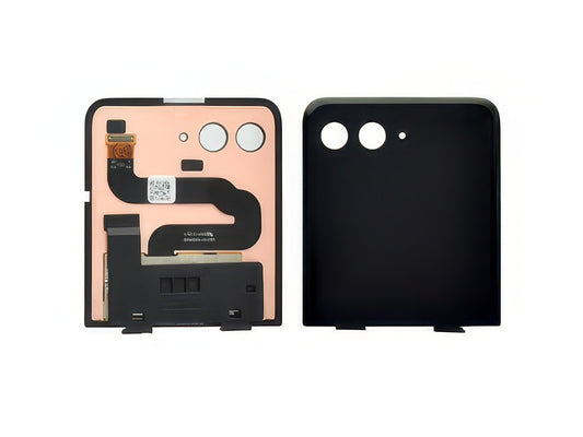 Lcd Esterno + Cover Superiore Nero per Motorola Razr 50 Ultra