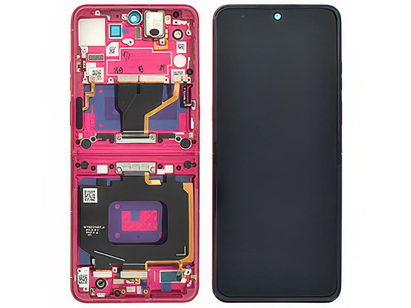 Lcd + Touch Screen + Frame + Tasti Laterali Cabaret per Motorola Razr 60 Ultra