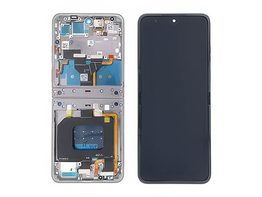 Lcd + Touch Screen + Frame + Tasti Laterali Hematite per Motorola Razr 70
