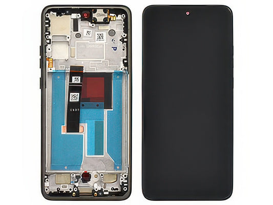 Lcd + Touch Screen + Frame + Switch Tasti Laterali Carbon Nero per Motorola ThinkPhone 25 5G