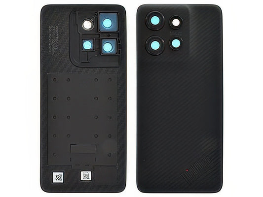 Cover Batteria + Vetrino Camera Carbon Nero per Motorola ThinkPhone 25 5G