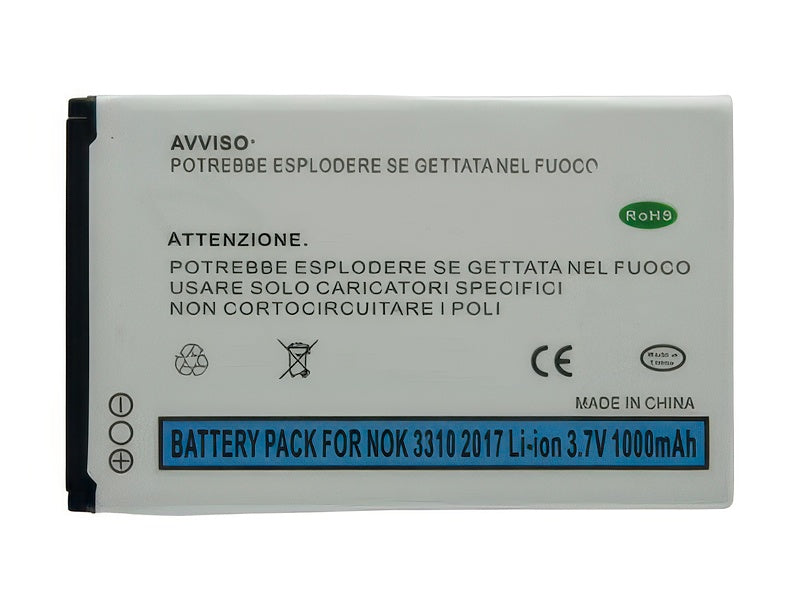Batteria Litio 1000 mAh slim per Nokia 3310 3G