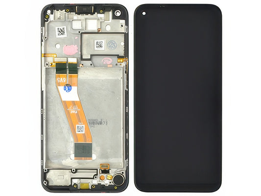 Lcd + Touchscreen + Frame + Switch Tasti Laterali Nero per Nokia 3.4