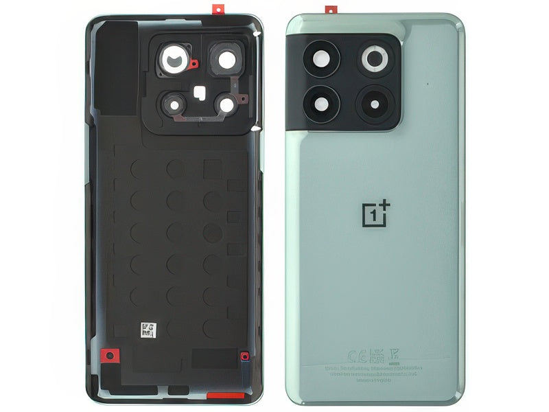 Cover Batteria + Vetrino Camera + Adesivi Jade Green per OnePlus 10T 5G