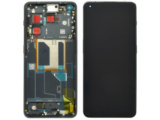 Lcd + Touch Screen + Frame + Tasti Laterali Titan Nero per OnePlus 11 5G - Originale Service Pack