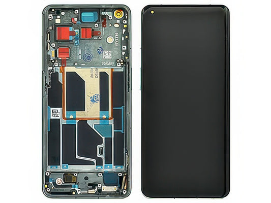 Lcd + Touch Screen + Frame + Tasti Laterali Eternal Verde per OnePlus 11 5G - Compatibile