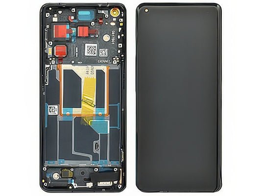 Lcd + Touch Screen + Frame + Tasti Laterali Titan Nero per OnePlus 11 5G - Compatibile