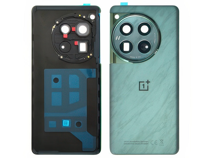 Cover Batteria + Vetrino Camera + Adesivi Flowy Emerald per OnePlus 12 5G