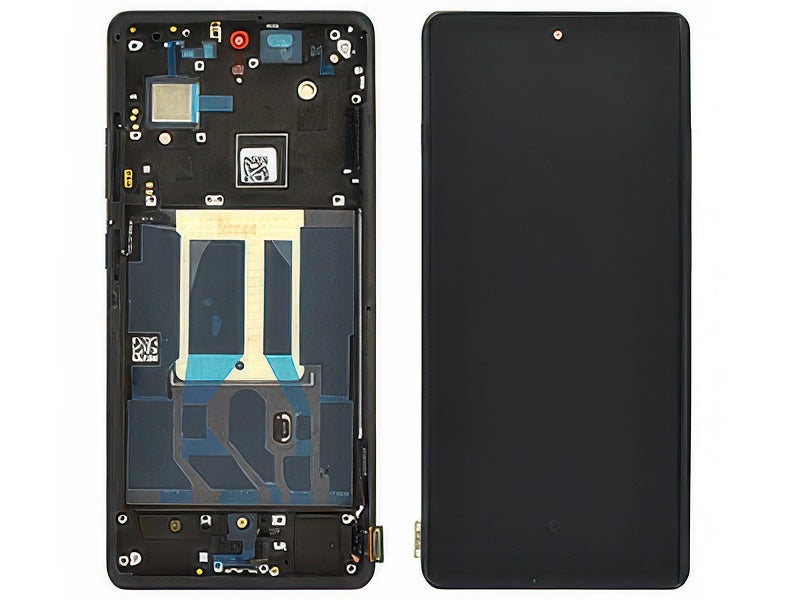 Lcd + Touch Screen + Frame + Tasti Laterali Iron Grigio per OnePlus 12R 5G - Compatibile