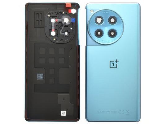 Cover Batteria + Vetrino Camera + Adesivi Cool Blu per OnePlus 12R 5G