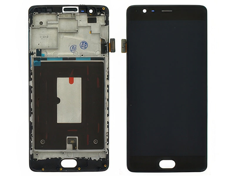 Lcd + Touchscreen + Frame Nero per OnePlus 3