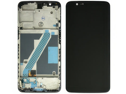 Lcd + Touch Screen + Frame Nero per OnePlus 5T