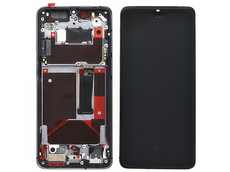 Lcd + Touch Screen + Frame Nero per OnePlus 7T