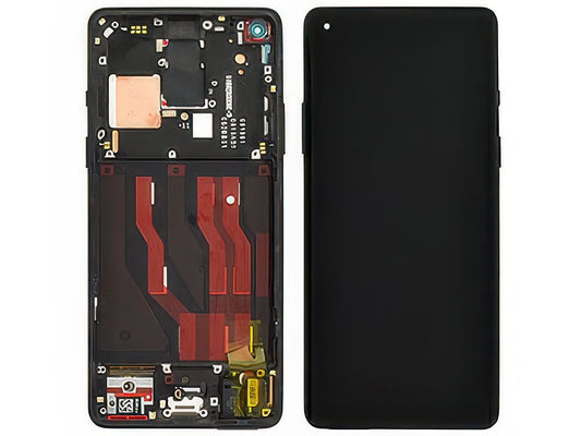 Lcd + Touch Screen + Frame + Tasti Laterali Onyx Black per OnePlus 8