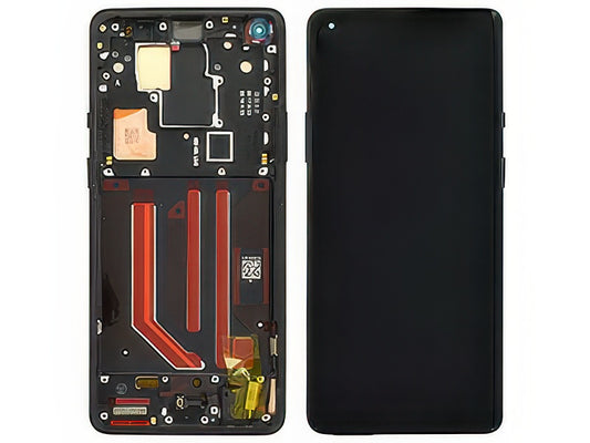Lcd + Touch Screen + Frame + Tasti Laterali Onyx Black per OnePlus 8 Pro
