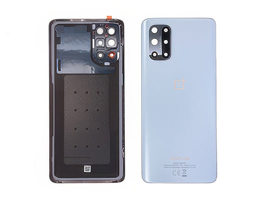 Cover Batteria + Vetrino Camera + Adesivi Lunar Argento per OnePlus 8T