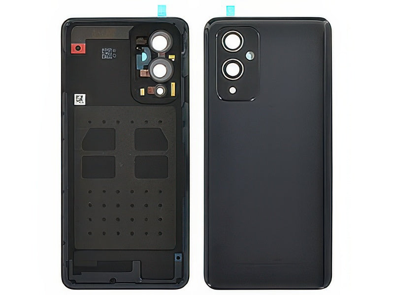 Cover Batteria + Vetrino Camera + Adesivi Astral Nero per OnePlus 9