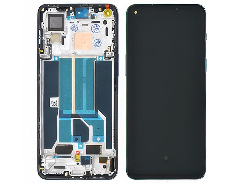 Lcd + Touchscreen + Frame + Tasti Laterali Grigio Sierra per OnePlus Nord 2 5G