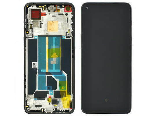 Lcd + Touch Screen + Frame + Tasti Laterali + Altoparlante Shadow Grigio per OnePlus Nord 2T 5G