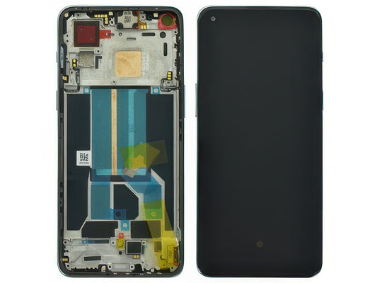 Lcd + Touch Screen + Frame + Tasti Laterali Jade Fog per OnePlus Nord 2T 5G